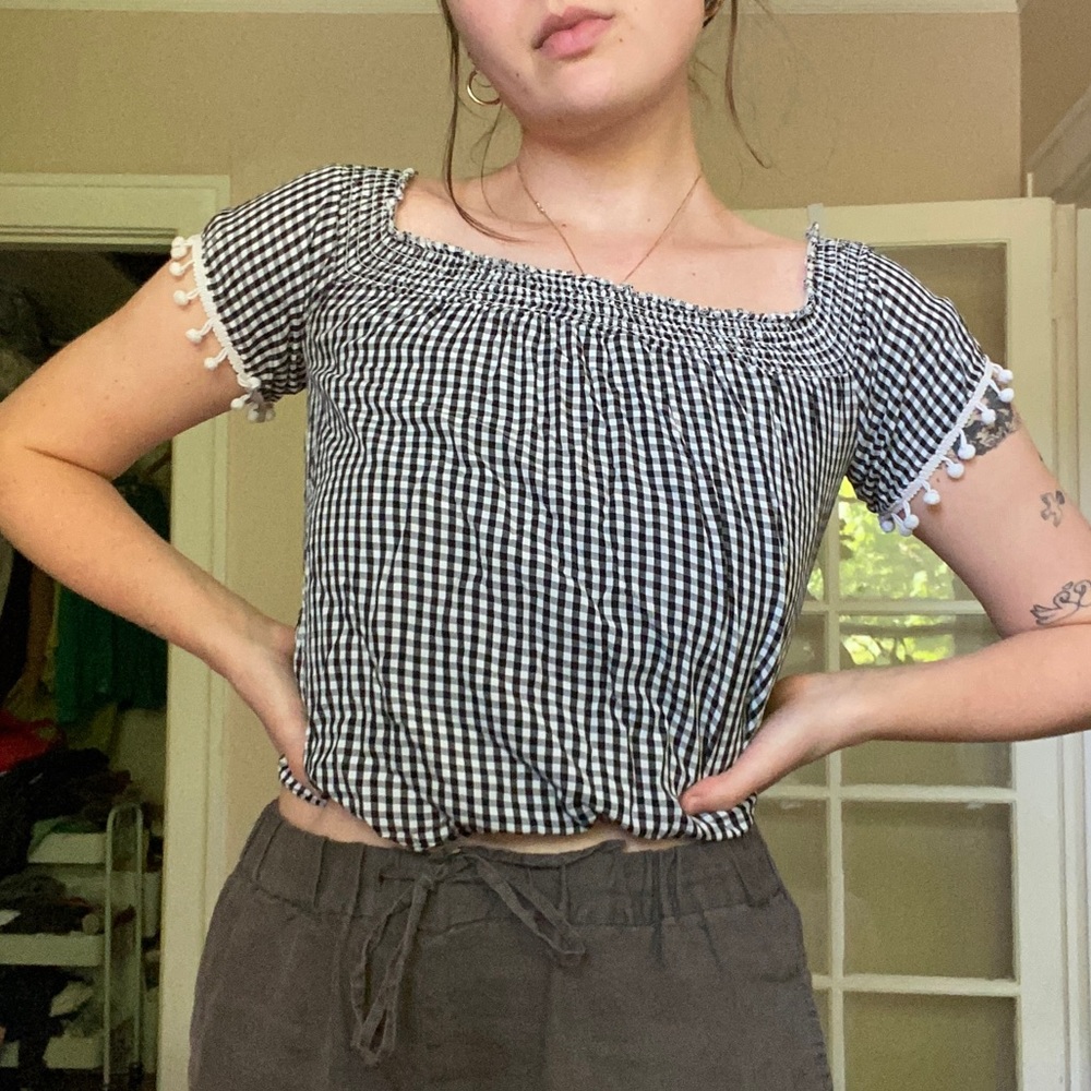 Gingham crop top